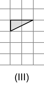 Geometrische Skizze auf Karogitter mit markierter Linie und (III) darunter
